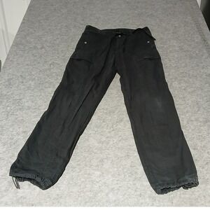 The North Face Mens Cargo Pants Black Zip Fly Belted Adjustable Cuffs Size 32